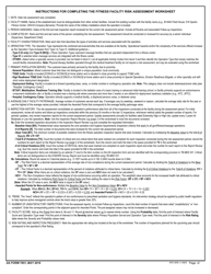 DA Form 7851 Fitness Facility Risk Assessment Worksheet, Page 3