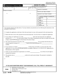 VA Form 29-389 Notice of Lapse and Application for Reinstatement