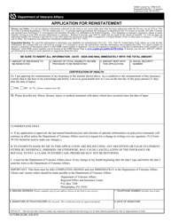 VA Form 29-389 Notice of Lapse and Application for Reinstatement, Page 2