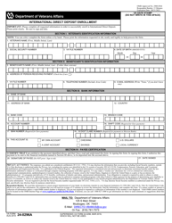 Document preview: VA Form 24-0296A International Direct Deposit Enrollment