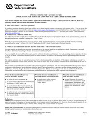 VA Form 21P-601 Application for Accrued Amounts Due a Deceased Beneficiary