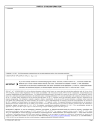 VA Form 22-8873 Supplemental Information for Change of Program or Reenrollment After Unsatisfactory Attendance, Conduct or Progress, Page 2