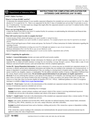 VA Form 10-10EC Application for Extended Care Services