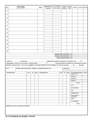 AF Form 710 Combat Arms Training Record, Page 2