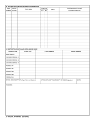 AF IMT Form 2586 Unescorted Entry Authorization Certificate, Page 2