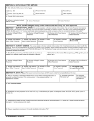 AF Form 4453 Request Air Force Survey Control Number (Scn), Page 2