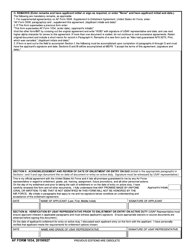 AF Form 1034 Active Duty Agreement (Officer Training School) United States Air Force, Page 2