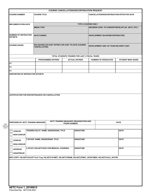 AETC Form 1  Printable Pdf