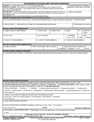59 MDW Form 147 Bloodborne Pathogens (Bbp) Exposure Worksheet
