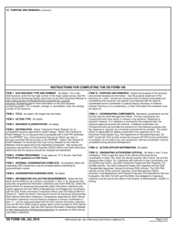 DD Form 106 DoD Issuances Program Coordination Initiation, Page 2