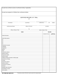 DD Form 490 Certified Record of Trial (Pages 1-4 Only), Page 3