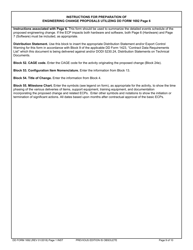 Instructions for DD Form 1692 Engineering Change Proposal (Ecp), Page 9