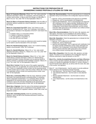 Instructions for DD Form 1692 Page 1 Engineering Change Proposal (Ecp), Page 4