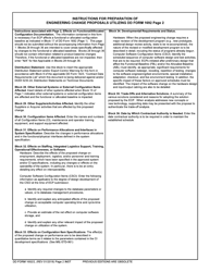 Document preview: Instructions for DD Form 1692 Page 2 Engineering Change Proposal (Ecp)