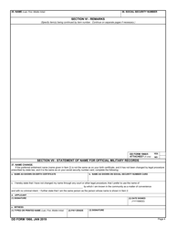 DD Form 1966 Record of Military Processing - Armed Forces of the United States, Page 5