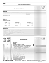 DD Form 1949-1 Part II Lsar Data Selection Sheet