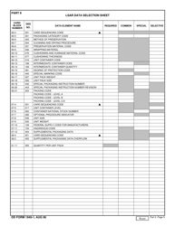 DD Form 1949-1 Part II Lsar Data Selection Sheet, Page 5