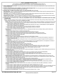 DD Form 2948 Special Compensation for Assistance With Activities of Daily Living (SCAADL) Eligibility, Page 6