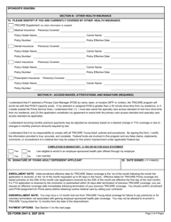 DD Form 2947-5 TRICARE Young Adult Application (South), Page 3