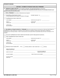 DD Form 2947-5 TRICARE Young Adult Application (South), Page 4