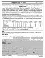 DD Form 2947-4 TRICARE Young Adult Application (Overseas)