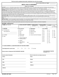 DD Form 2978 Deployment Mental Health Assessment