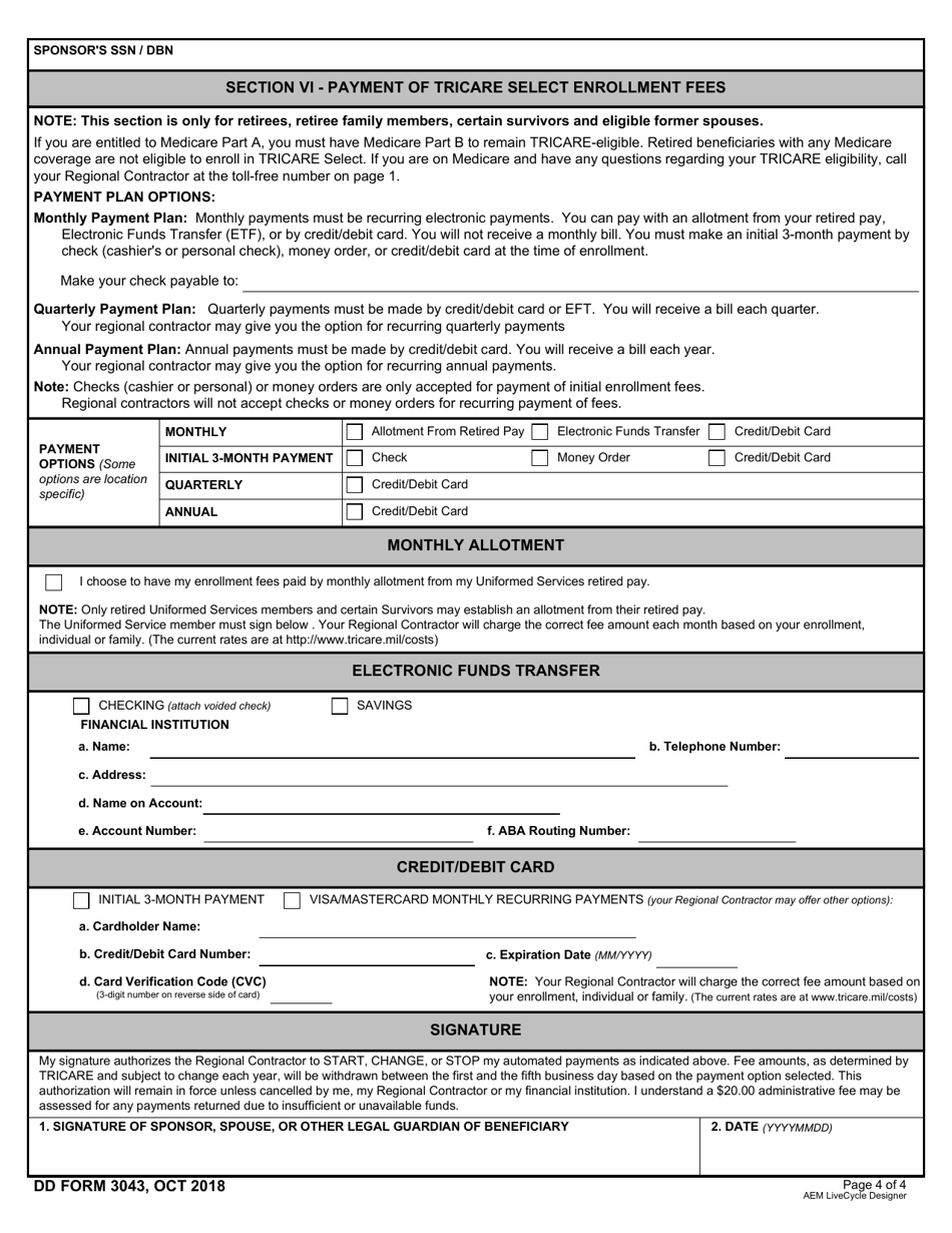 DD Form 3043 - Fill Out, Sign Online and Download Fillable PDF ...