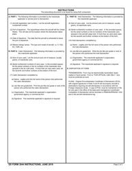 DD Form 3044 Pre-embarkation Certificate of Disinsection, Page 2