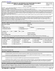DD Form 3067-11 Smart Scholarship Service Agreement Amendment Request