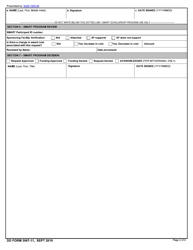 DD Form 3067-11 Smart Scholarship Service Agreement Amendment Request, Page 2
