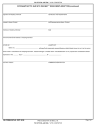 DD Form 3076-5 Military Working Dog (Mwd) Covenant Not to Sue With Indemnity Agreement (Adoption), Page 2