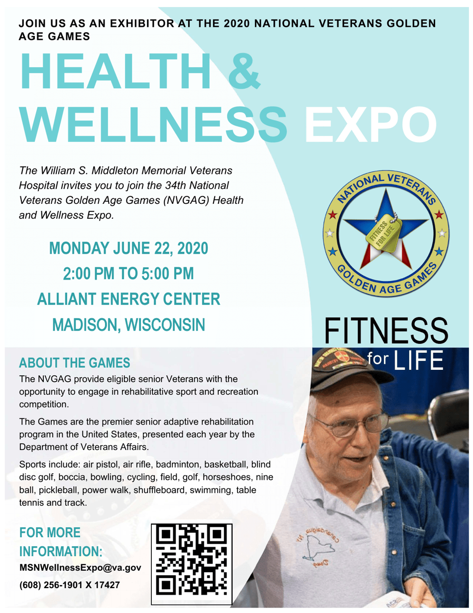 National Veterans Golden Age Games (Nvgag) Health and Wellness Expo Registration, Page 1