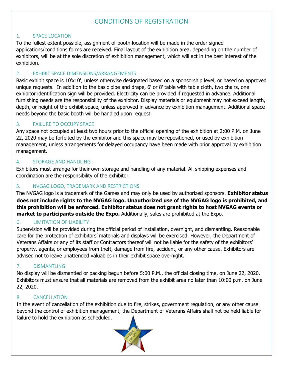 National Veterans Golden Age Games (Nvgag) Health and Wellness Expo Registration, Page 3