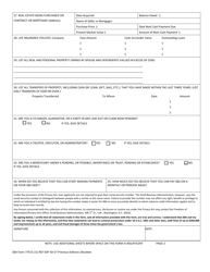 SBA Form 770 Financial Statement of Debtor, Page 3