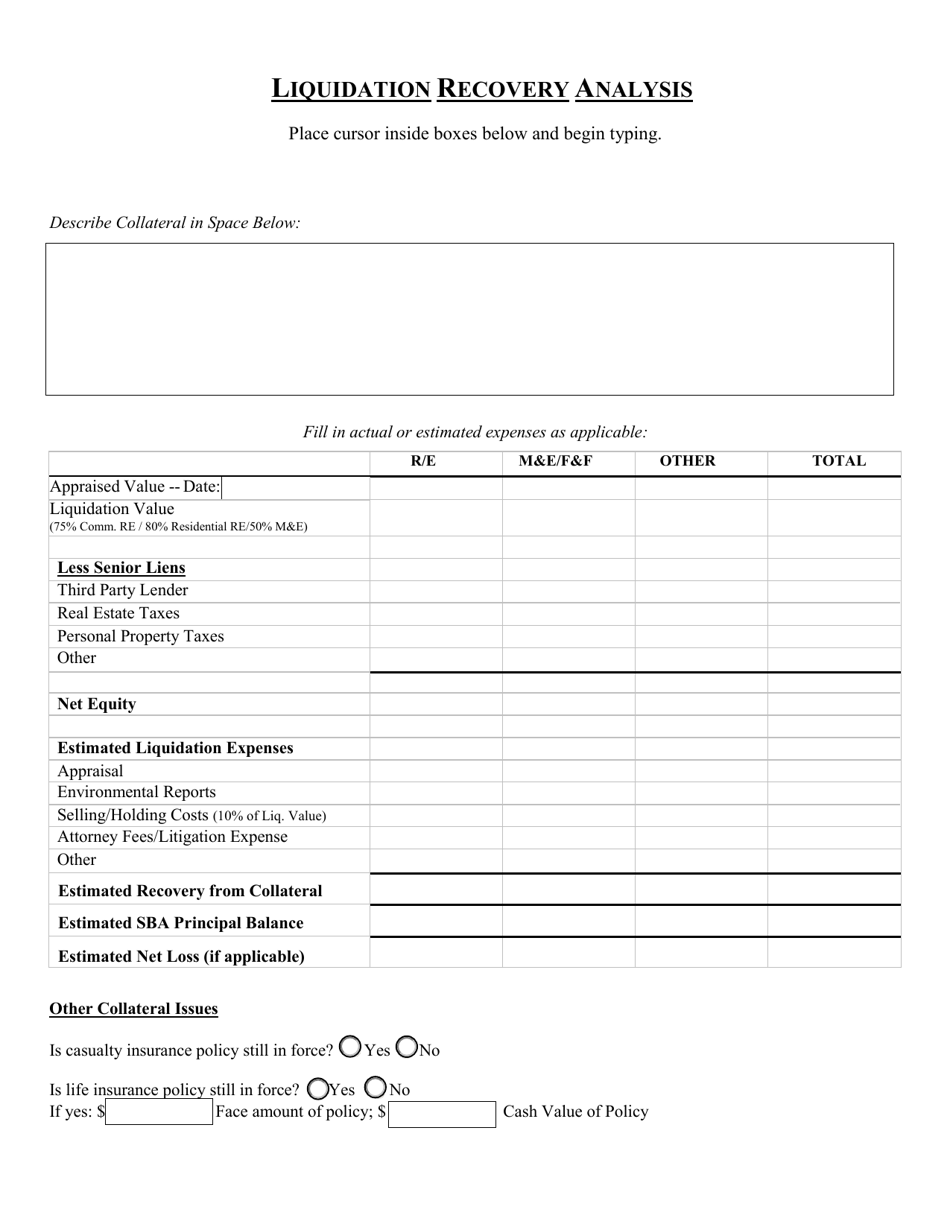 CDC 503 / 504 Liquidation Plan, Page 3
