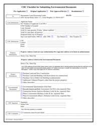 CDC Checklist for Submitting Environmental Documents