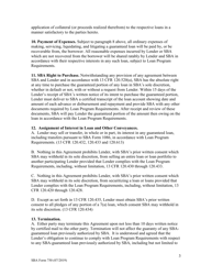 SBA Form 750 Lender&#039;s Loan Guaranty Agreement (Deferred Participation), Page 3