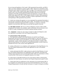 SBA Form 750 Lender&#039;s Loan Guaranty Agreement (Deferred Participation), Page 4
