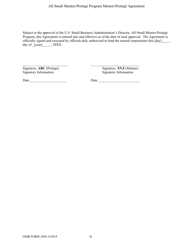 OMB Form 2459 All Small Mentor-protege Program Mentor-protege Agreement, Page 6