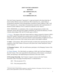 Document preview: Joint Venture Agreement Template
