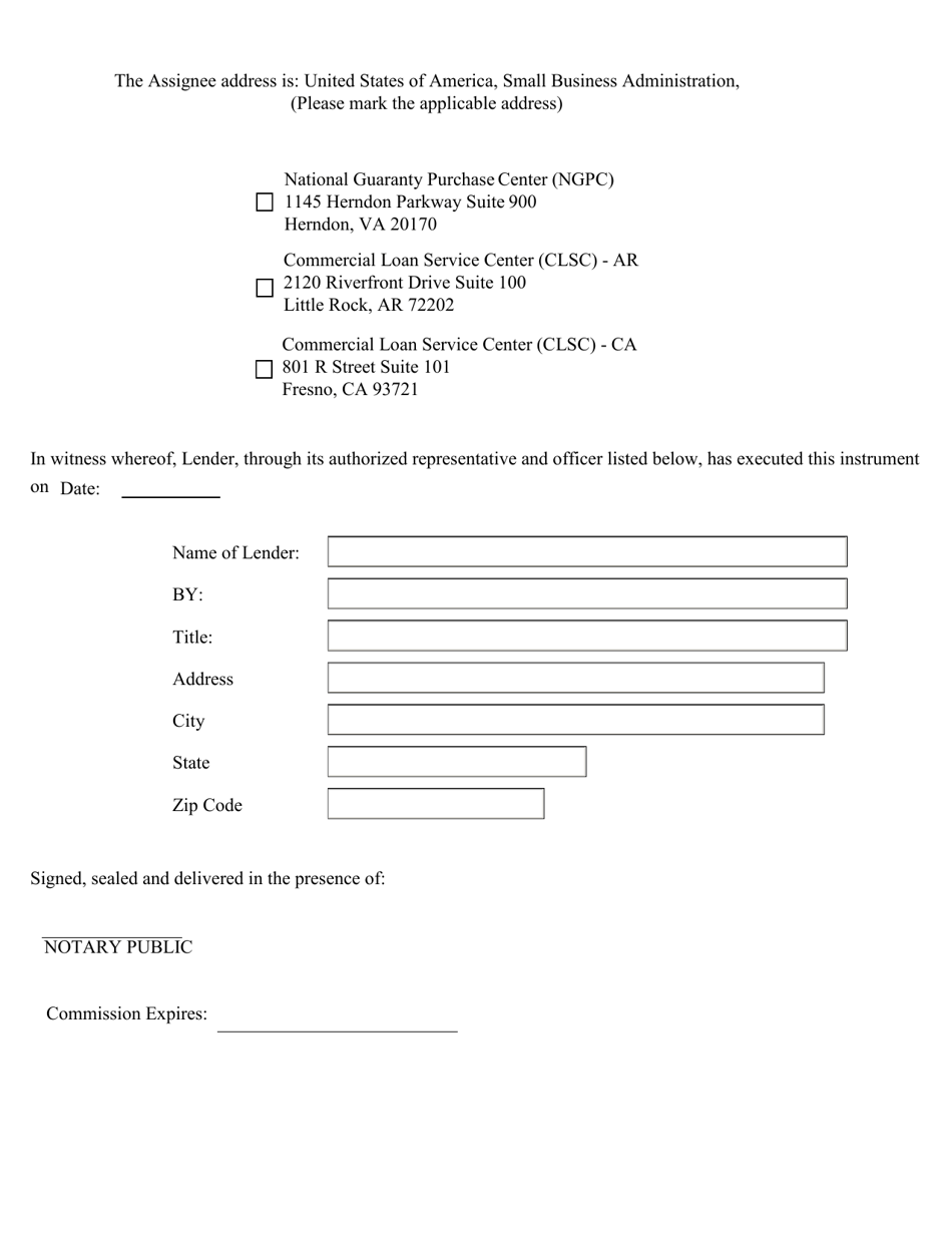 assignment receipt form