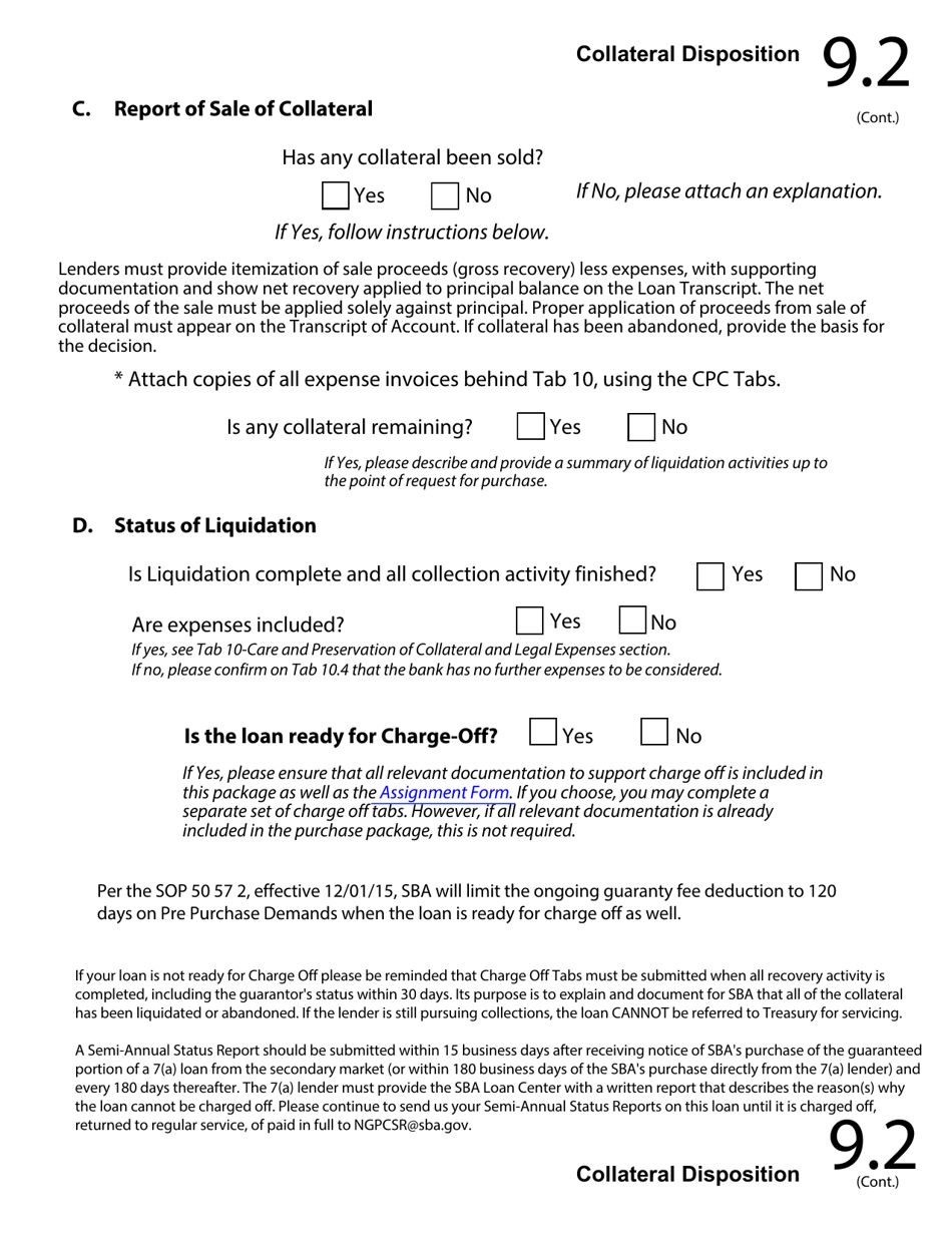 Regular 7(A) Guaranty Purchase Package Tabs, Page 14