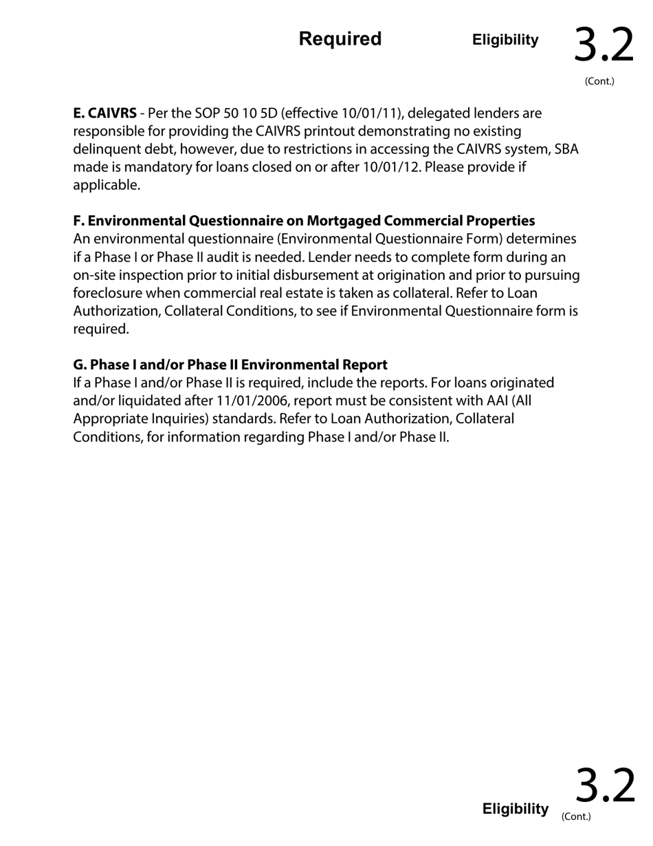 Regular 7(A) Guaranty Purchase Package Tabs, Page 5