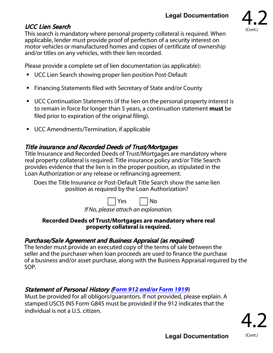 Regular 7(A) Guaranty Purchase Package Tabs, Page 7
