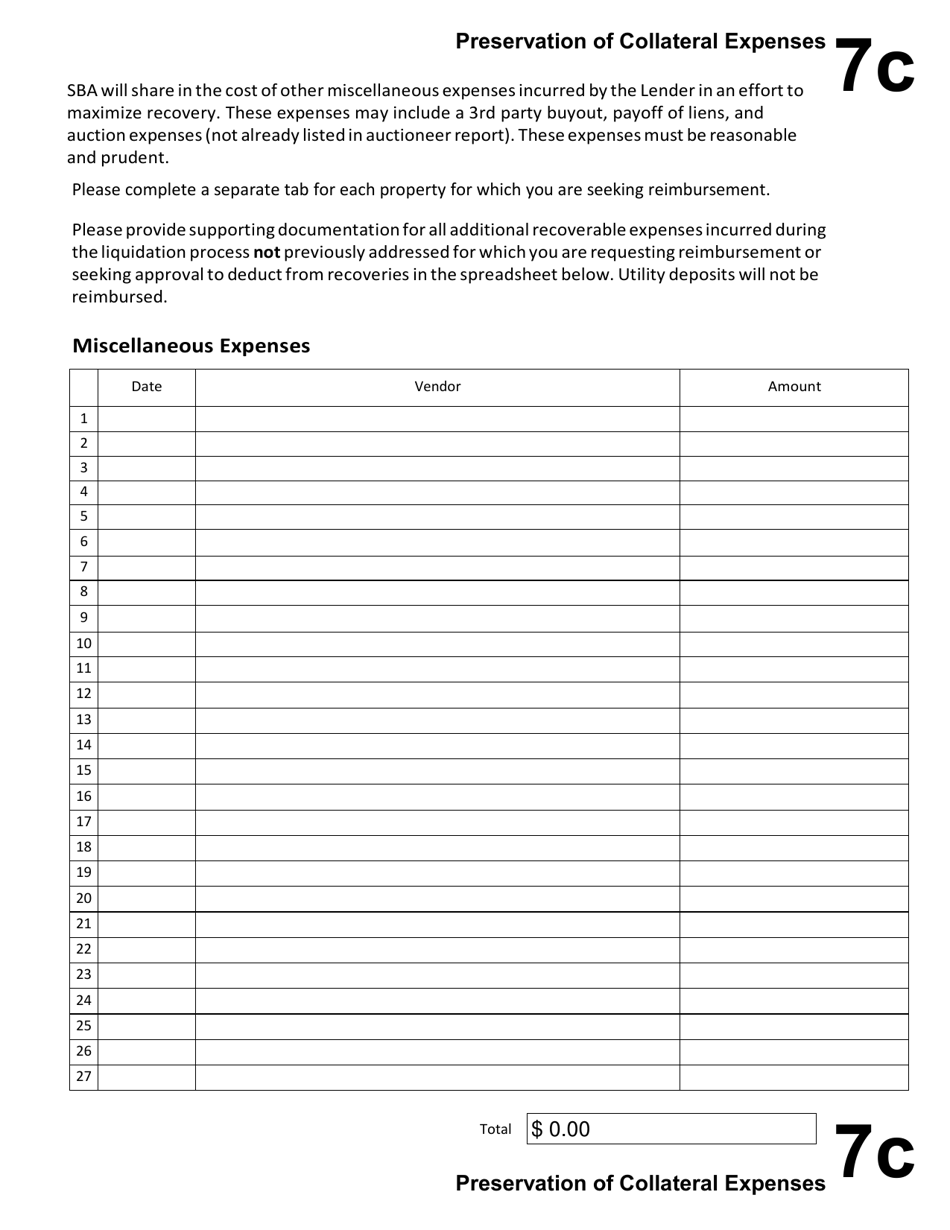 Care and Preservation of Collateral (CPC) Tabs, Page 13