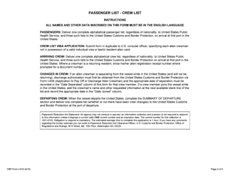 CBP Form I-418 Passenger List - Crew List, Page 4
