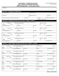 CBP Form 823S Sentri Application, Page 4