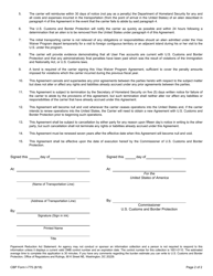 CBP Form I-775 Visa Waiver Program Agreement, Page 2