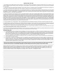 CBP Form 5129 Crew Member&#039;s Declaration, Page 2