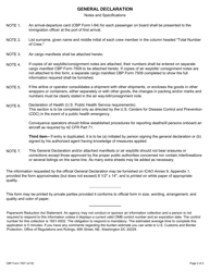 CBP Form 7507 General Declaration Agriculture, Customs, Immigration and Public Health, Page 2